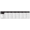 Size chart for Butter Goods WKND Damn Near Carpenters Black Horses denim, showing waist, inseam, rise, and leg opening in inches/cm for sizes XS (28) to XXXL (40). Features WKND embroidery and double knee jeans.