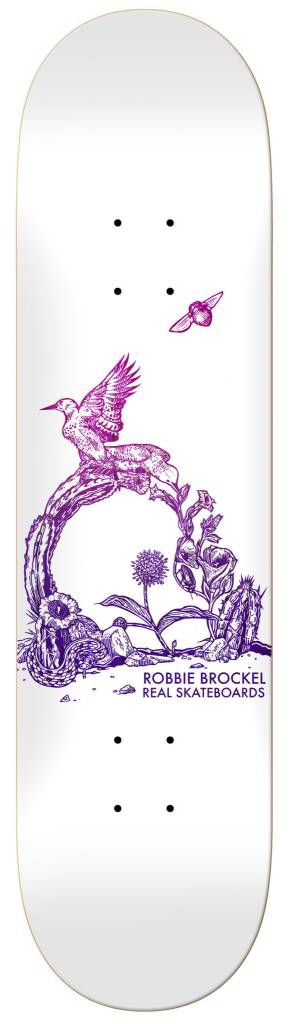 A REAL skateboard with an image of a bird on it.
