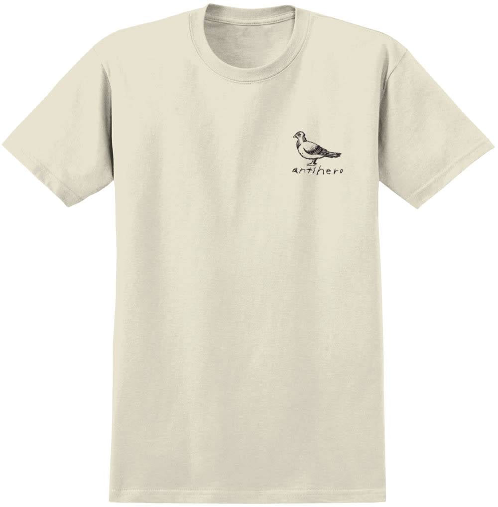 An iconic ANTIHERO BASIC PIGEON S/S SHIRT in cream color.