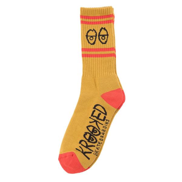 SPITFIRE KROOKED EYES SOCKS GOLD/RED