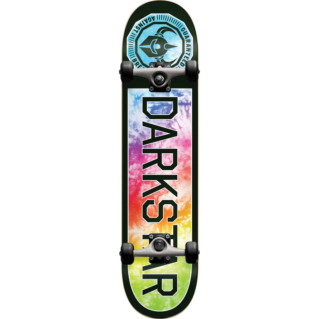 A DARKSTAR skateboard with the words dark side up painted on it.