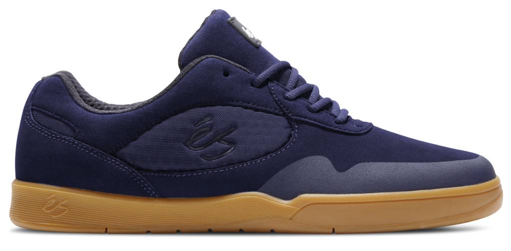 The ES Swift navy and gum sneaker with a gum sole.