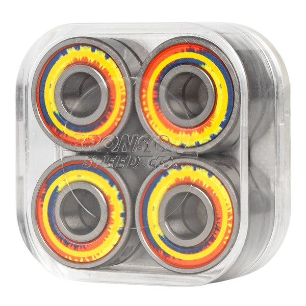 Pack of 8 bearings with a tie dye plastic sheilds