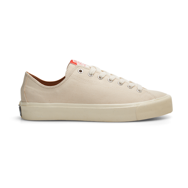 A LAST RESORT AB VM003 CANVAS WHITE/WHITE sneaker with a red sole, style AB VM003.