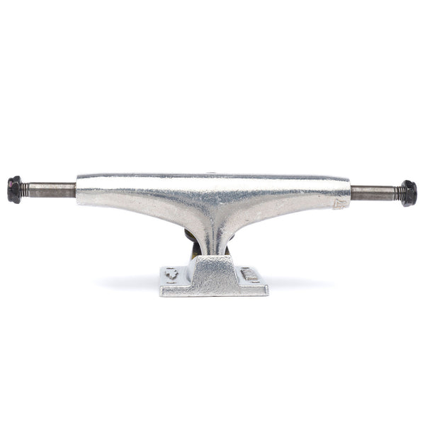 A silver THUNDER TRUCKS 148 POLISHED (SET OF TWO) skateboard truck on a white background.
