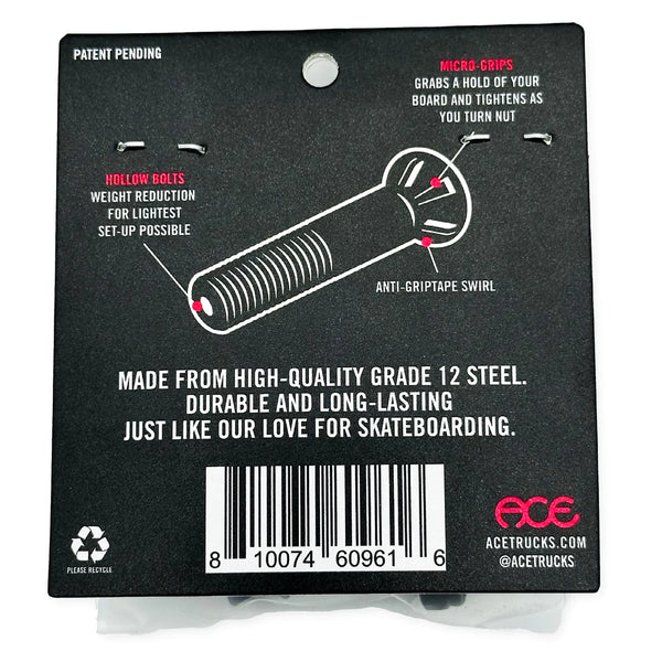 A package of ACE HOLLOW HARDWARE 1 1/4" screws with labels on them.
