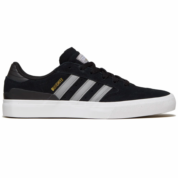 ADIDAS BUSENITZ VULC II skate shoes in black and grey.