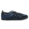 A pair of blue ADIDAS X BLONDEY GAZELLE INDOOR NAVY / BLACK shoes.