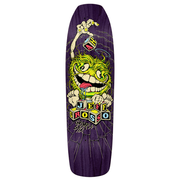 An ANTIHERO GROSSO GRIMPLESTIX skateboard with a green monster on it.