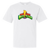 A BLUETILE WORLD FAMOUS TEE WHITE by Bluetile Skateboards featuring the iconic Power Rangers logo.