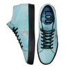 A pair of CONVERSE LOUIE LOPEZ X FA PRO MID CYAN TINT / BLACK sneakers with black laces.