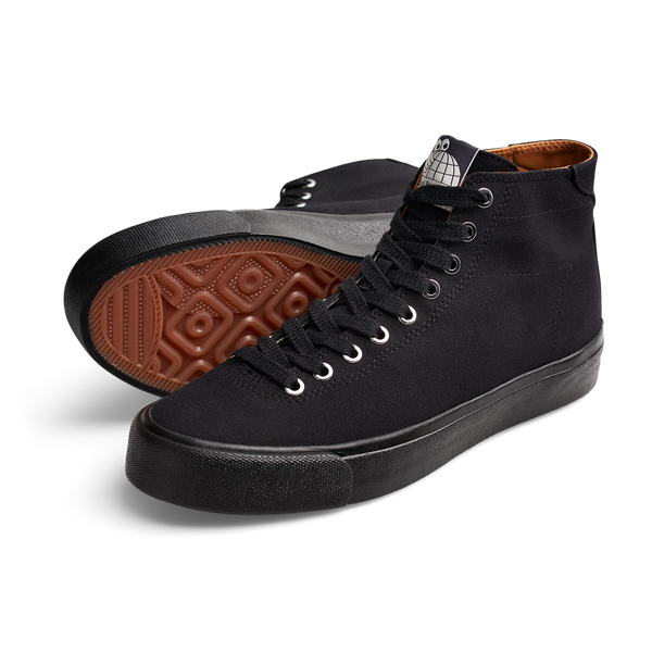 The Last Resort AB VM001 HI CANVAS BLACK/BLACK men's high top sneaker on a white background.