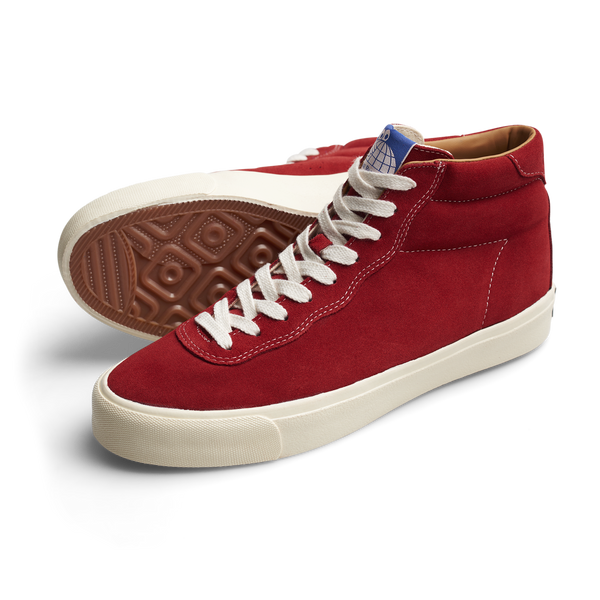 A pair of LAST RESORT AB red sneakers with white soles, perfect for those in need of a last resort option when it comes to footwear.