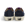 A pair of LAST RESORT AB VM001 OLD BLUE/WHITE sneakers with a purple logo on the side, from the Last Resort AB collection.