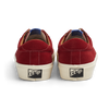 A pair of LAST RESORT AB VM001 OLD RED/WHITE sneakers with a white logo on the side.