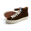 A Last Resort AB VM003 SUEDE HI CHOC BROWN / WHITE sneaker with a brown sole.
