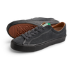 A pair of Last Resort AB VM003 Suede Lo Steel Grey/Black sneakers with brown soles.
