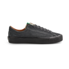 A Last Resort AB VM003 Suede Lo Steel Grey / Black sneaker with an orange sole.