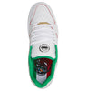 top view of the white shoe that shows the mexican flag on the insole