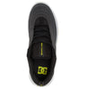 A black and yellow DC Williams Slims Grey/Black/Green shoe on a white background.