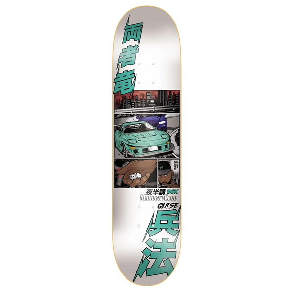 A DGK MIDNIGHT CLUB QUISE skateboard deck featuring an image of a car from Midnight Club.