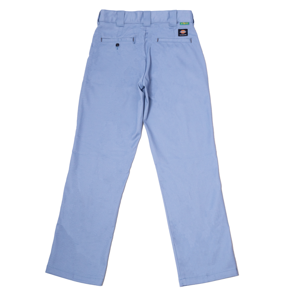 A pair of DICKIES VINCENT ALVAREZ TWILL PANT GULF BLUE on a white background.