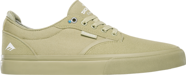 A pair of EMERICA DICKSON TAN shoes with a white sole.