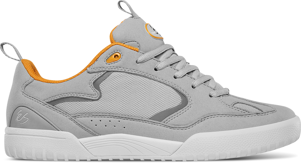 A pair of ES Quattro Grey/Light Grey sneakers.