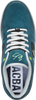 An ES Swift skate shoe in black with the word ACBA on it. (Replace with) An ES SWIFT 1.5 MACBA TEAL / BLACK skate shoe with the word ACBA on it.