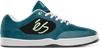 A pair of ES SWIFT 1.5 MACBA TEAL / BLACK skate shoes with accents of MACBA TEAL.