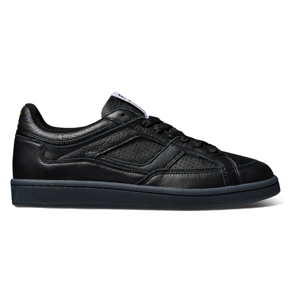 The men's ADIDAS X FA EXPERIMENT 2 TRIPLE BLACK leather sneakers are on a white background.
