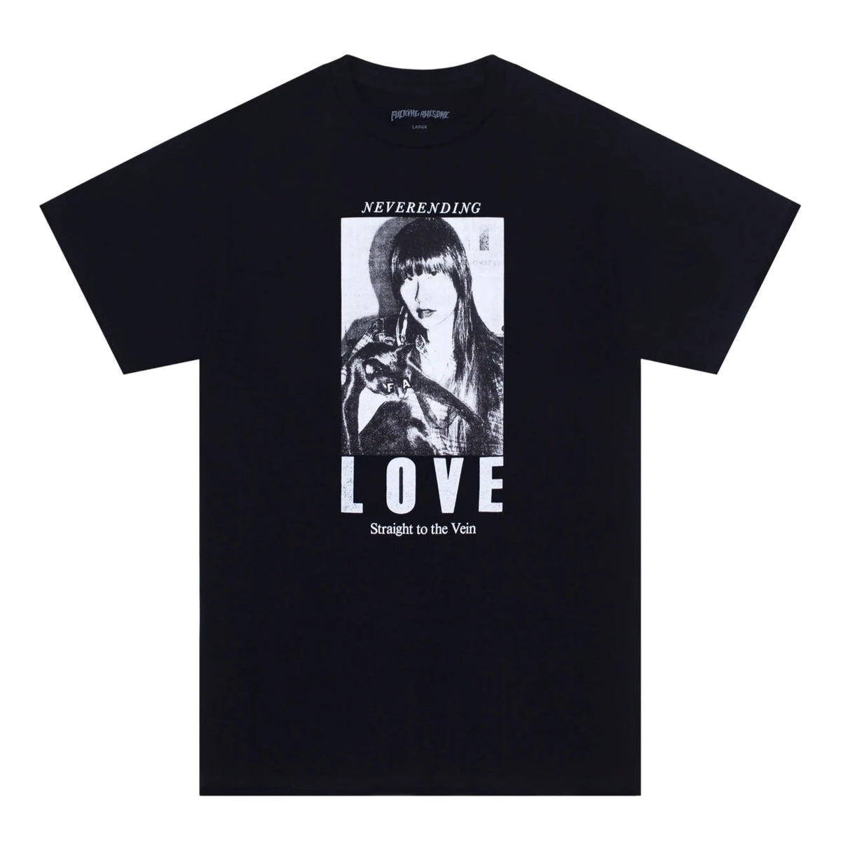 FUCKING AWESOME NEVER ENDING LOVE TEE BLACK– Bluetile Skateboards