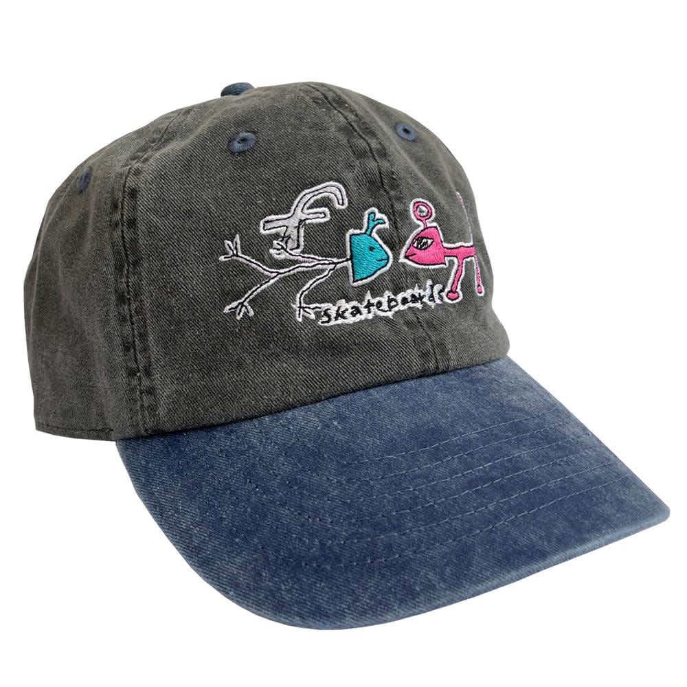 A FROG EXISTS! HAT BLACK/BLUE with a frog on it. Brand Name: FROG.