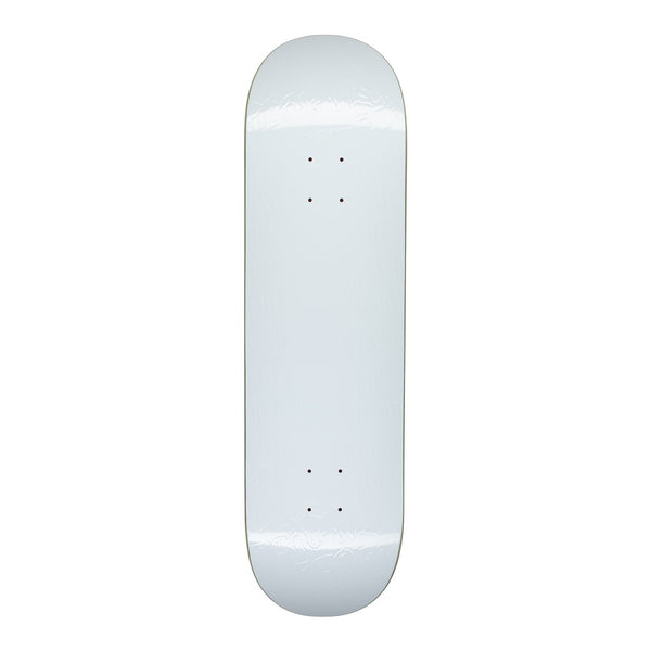 A white skateboard deck.