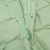 A close up of a FUCKING AWESOME DILL PUFFER JACKET JADE with a zipper.