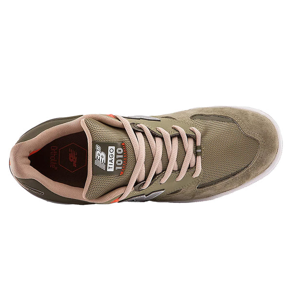 NB NUMERIC 1010 TIAGO LEMOS GREY / YELLOW men's shoes in olive green.