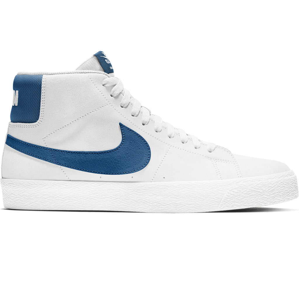 The Nike SB Blazer Mid in Summit White and Court Blue should be replaced with the NIKE SB BLAZER MID WHITE / COURT BLUE from the brand nike.