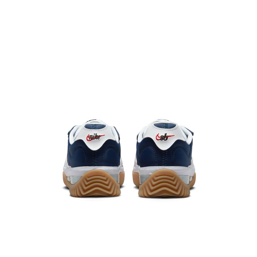 The nike SB BRSB Navy/White/University Red in white and navy.