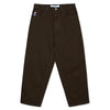 A pair of POLAR BIG BOY JEANS BROWN BLUE with a small patch on the side.