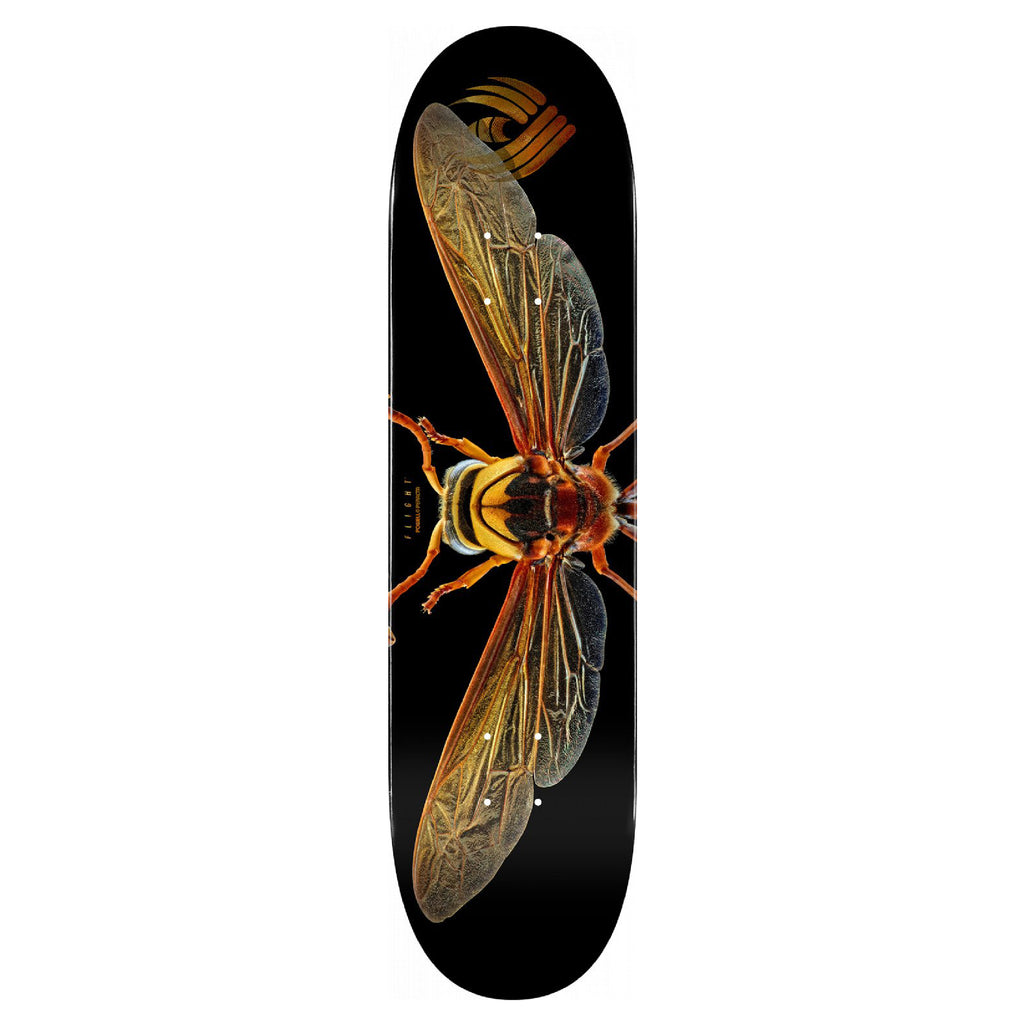 A POWELL PERALTA skateboard deck with an image of a wasp on it, featuring the FLIGHT SBISS POTTER WASP design.