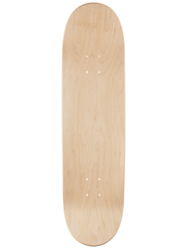 An 8.5 skateboard featuring the iconic POWELL PERALTA SKULL AND SWORD PINK RED design resting on a simple white background.