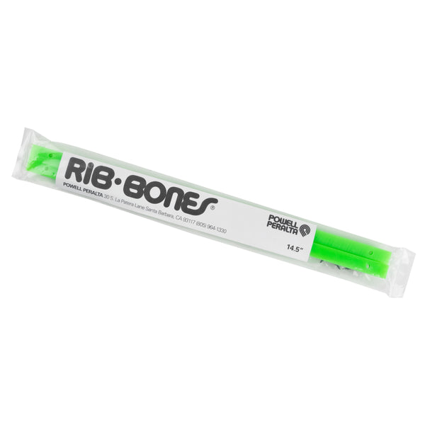 A pack of green board rails on a white background.