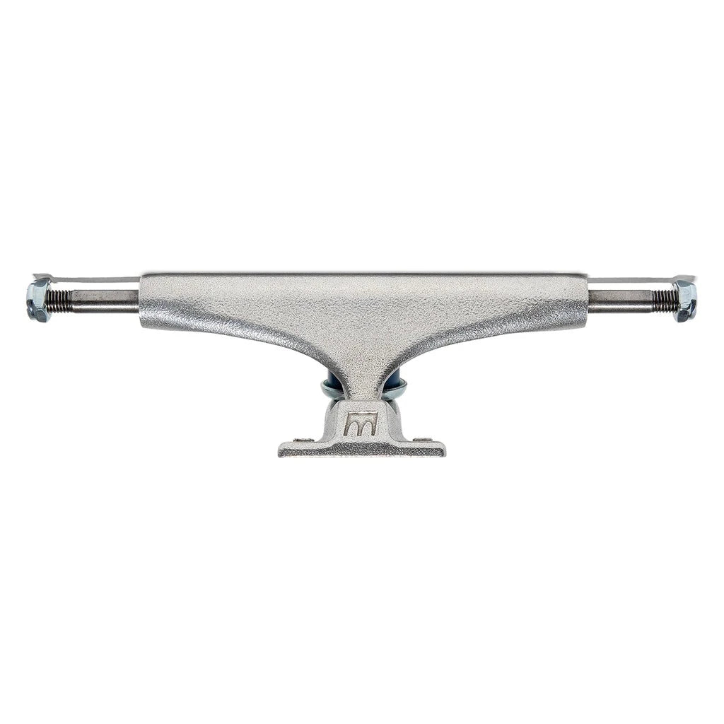 A silver ROYAL skateboard truck with an 8.0" axle on a white background.