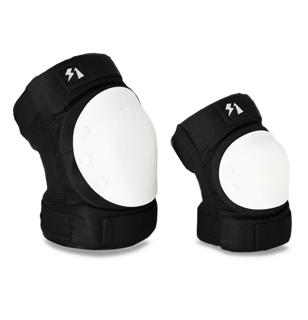 A pair of S1 HELMET CO. S1 PARK PAD SET BLACK (KNEE & ELBOW) on a white background.