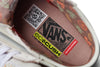 A close-up of a Vans The Lizzie Marshmallow sneaker featuring a qr code for enhanced durability and performance.