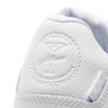 A close up of a white VANS X ALLTIMERS ZAHBA LX VCU tennis shoe.