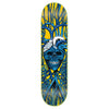 A STRANGELOVE STRANGE LOVE CODE BLUE skateboard with a skull on it.