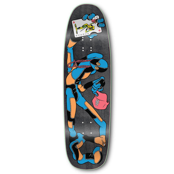 Product Name: STRANGE LOVE RAY BARBEE "WHAT IF...?" *SIGNED
Brand Name: STRANGELOVE

A skateboard deck called "STRANGE LOVE RAY BARBEE 'WHAT IF...?'" by STRANGELOVE, featuring a colorful design with a blue and orange robotic figure holding a pink purse against a black background. This unique piece is signed by Ray Barbee, adding an element of StrangeLove to your collection.
