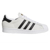 A pair of white and black ADIDAS SUPERSTAR ADV CLOUD WHITE / BLACK sneakers.