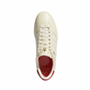 A white and red ADIDAS PUIG INDOOR WHITE / CREAM WHITE / SCARLET shoe on a white background.